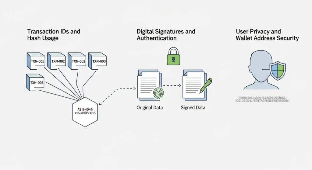 Hashing in Transactions and Digital Signatures