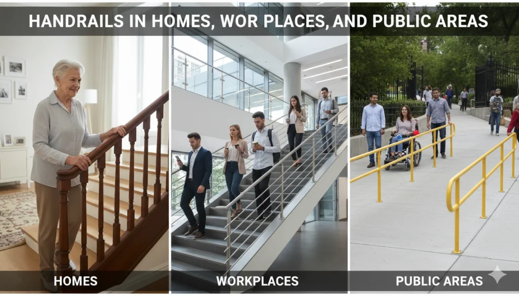 Handrails in Homes, Workplaces, and Public Areas